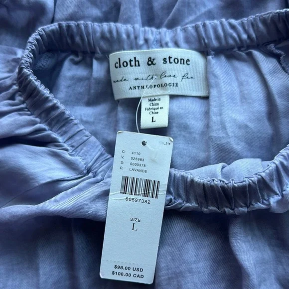 Anthropologie Purple Ruffled Long Sleeve Blouse - Picture 4 of 7